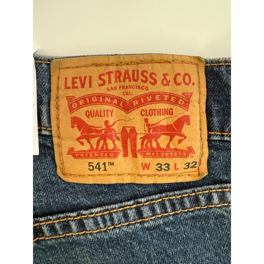 Levi's Men 541 Athletic Taper Fit Zip Fly Stretch Jeans 33x32 Blue NWT - Picture 9 of 13